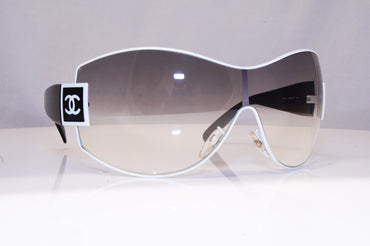CHANEL Womens Diamante Designer Sunglasses White Shield SKI 4114 287/8G 18139