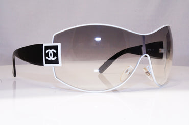 CHANEL Womens Diamante Designer Sunglasses White Shield SKI 4114 287/8G 18139