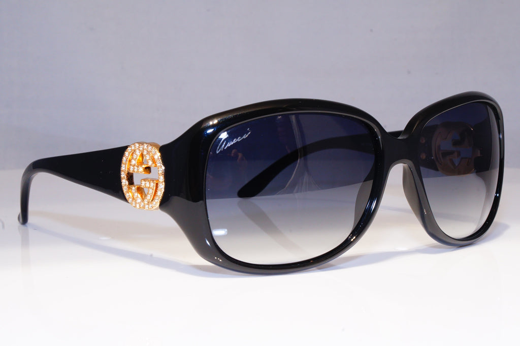 GUCCI Womens Diamante Designer Sunglasses Black Butterfly GG 2901 584P9 20261