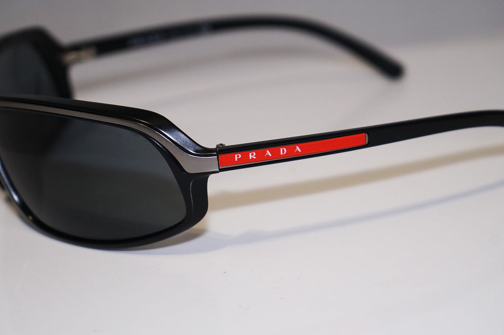 PRADA Vintage Mens Designer Sunglasses Black Shield SPS 06D 1AN-1A1 13822