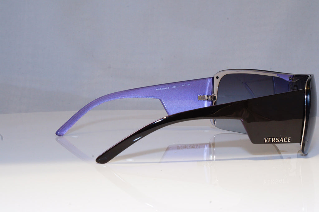 VERSACE Mens Womens Boxed Designer Sunglasses Black Shield 2091-B 1000/11 19182