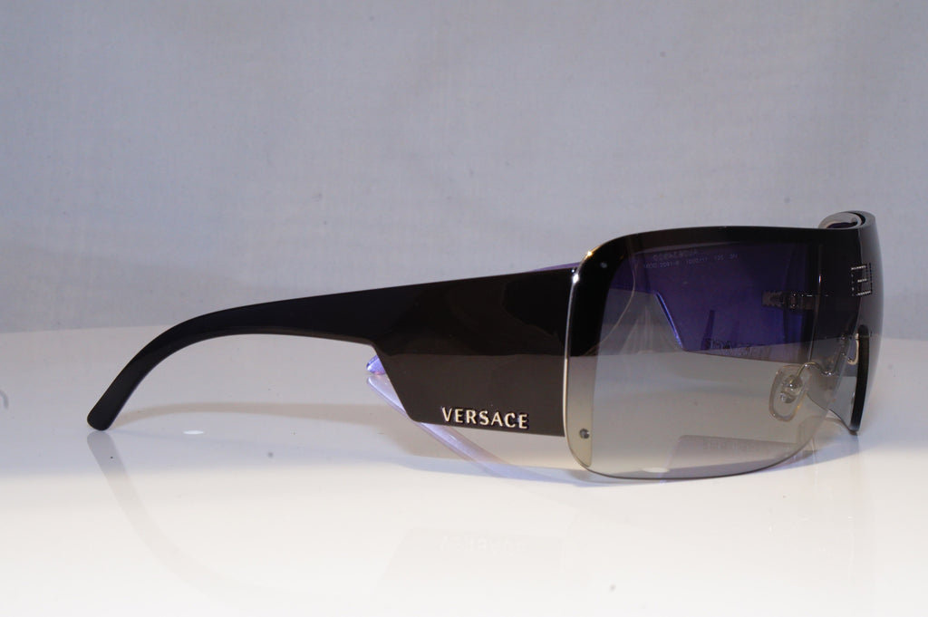 VERSACE Mens Womens Boxed Designer Sunglasses Black Shield 2091-B 1000/11 19182