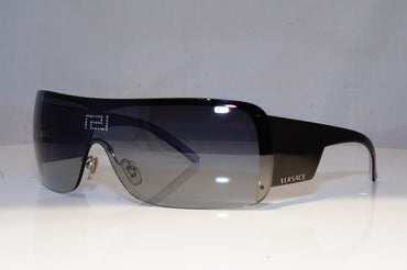VERSACE Mens Womens Boxed Designer Sunglasses Black Shield 2091-B 1000/11 19182
