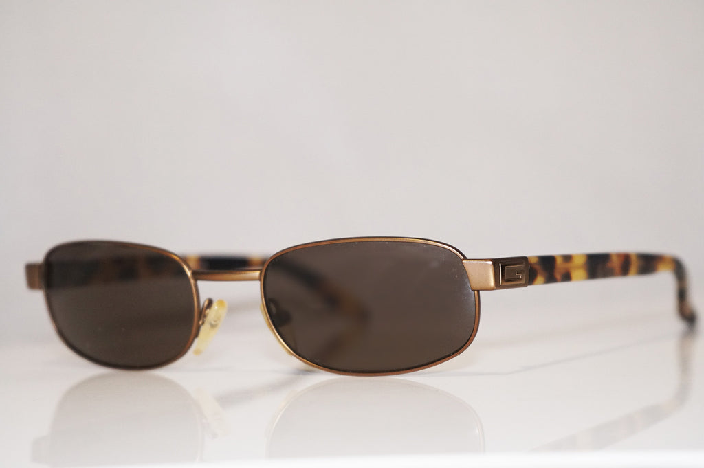 GUCCI 1990 Vintage Mens Designer Sunglasses Brown Rectangle GG 1639 E2W 13818