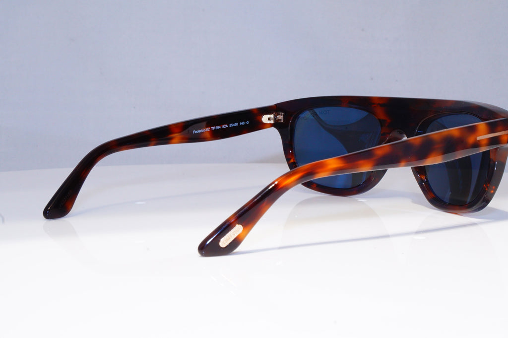 TOM FORD Mens Designer Sunglasses Brown Rectangle Federico TF 594 52A 20331