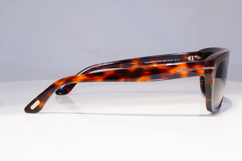 TOM FORD Mens Designer Sunglasses Brown Rectangle Federico TF 594 52A 20331