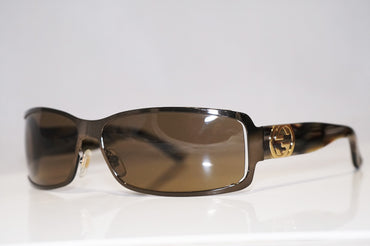 GUCCI Vintage Mens Designer Sunglasses Brown Rectangle GG 2798 OFI6J 13698