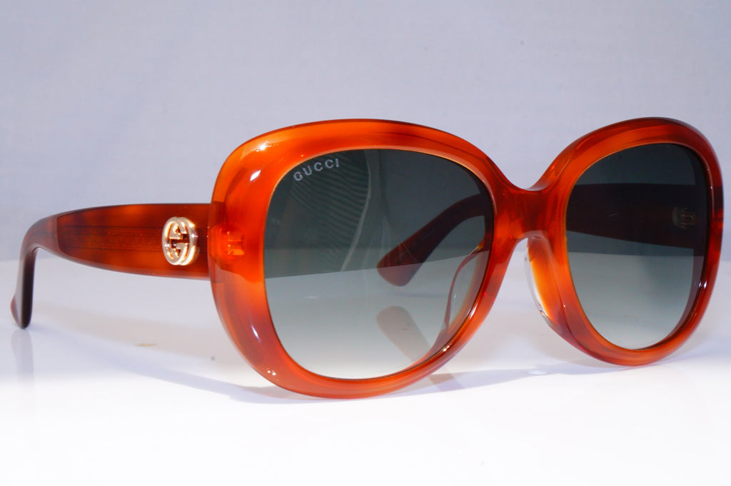 GUCCI Womens Designer Sunglasses Brown Oval GG 0140SA 002 21470