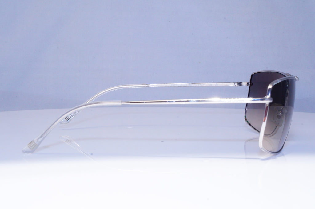 VERSACE Mens Womens Designer Sunglasses Silver Rectangle MOD 2104 1000/12 21467