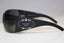 PRADA Rare Womens Designer Sunglasses Black Shield SPR 17H 7JS-1A1 13975