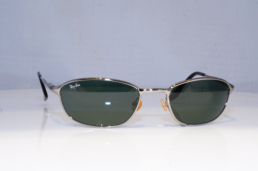 RAY-BAN Mens Vintage 1990 Designer Sunglasses Silver Wrap FLIGHT W2982 SLV 19150
