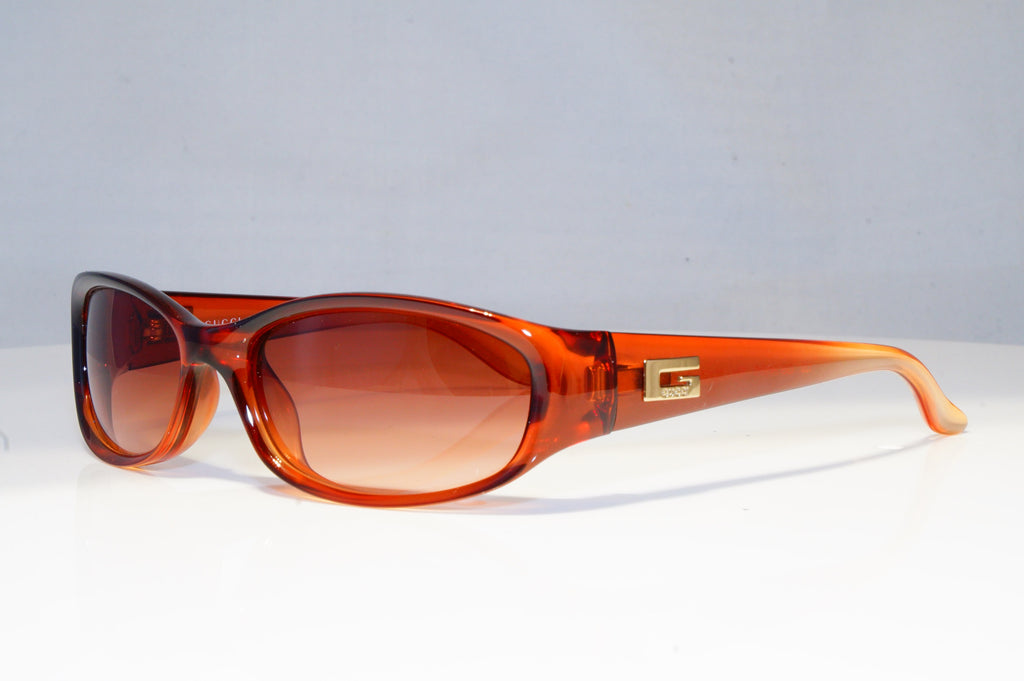 GUCCI Mens Womens Vintage Designer Sunglasses Brown Rectangle GG 2456 T8V 20318