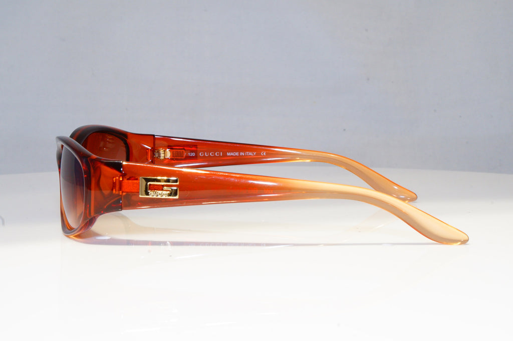 GUCCI Mens Womens Vintage Designer Sunglasses Brown Rectangle GG 2456 T8V 20318