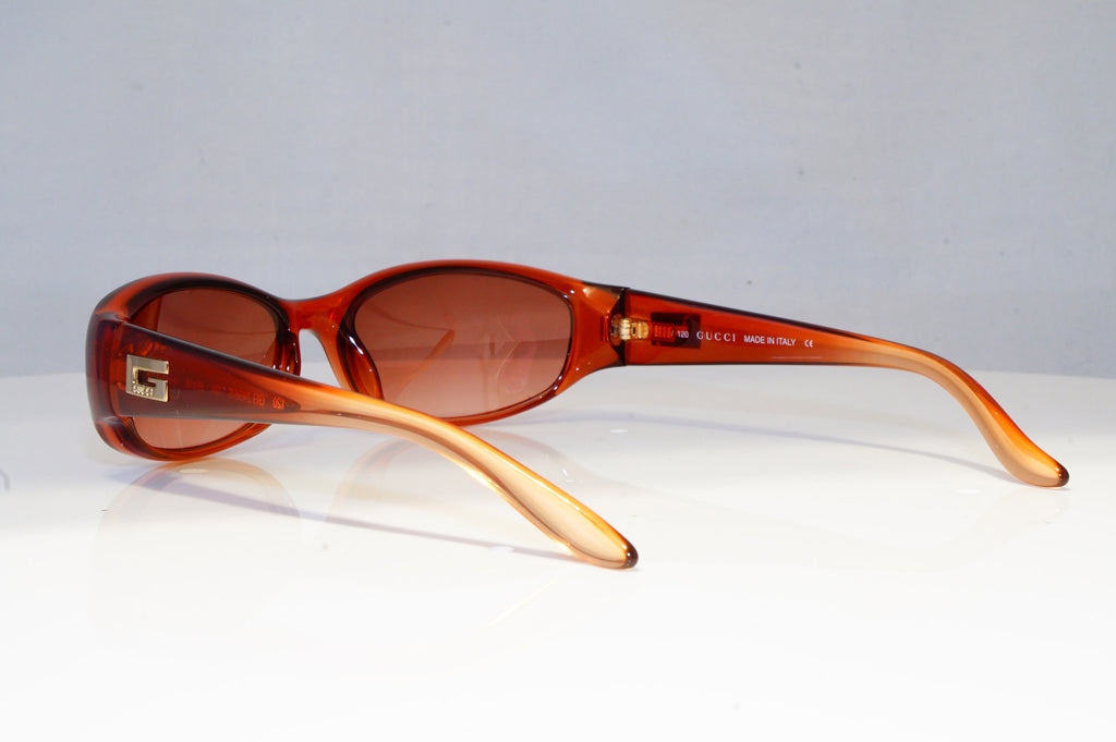 GUCCI Mens Womens Vintage Designer Sunglasses Brown Rectangle GG 2456 T8V 20318