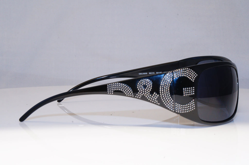 DOLCE & GABBANA Mens Designer Sunglasses Black Wrap D&G 8009 501/87 21461