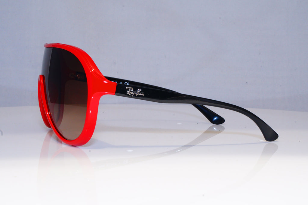 RAY-BAN Mens Designer Sunglasses Red Shield RB 4077 730/13 19147