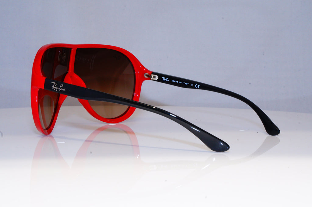 RAY-BAN Mens Designer Sunglasses Red Shield RB 4077 730/13 19147