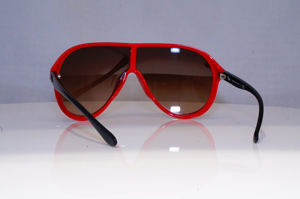 RAY-BAN Mens Designer Sunglasses Red Shield RB 4077 730/13 19147