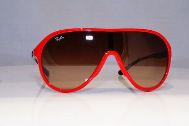 RAY-BAN Mens Designer Sunglasses Red Shield RB 4077 730/13 19147