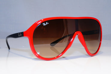 RAY-BAN Mens Designer Sunglasses Red Shield RB 4077 730/13 19147