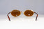RAY-BAN Mens Womens Vintage 1990 Designer Sunglasses Gold Oval W2543 BRN 20317