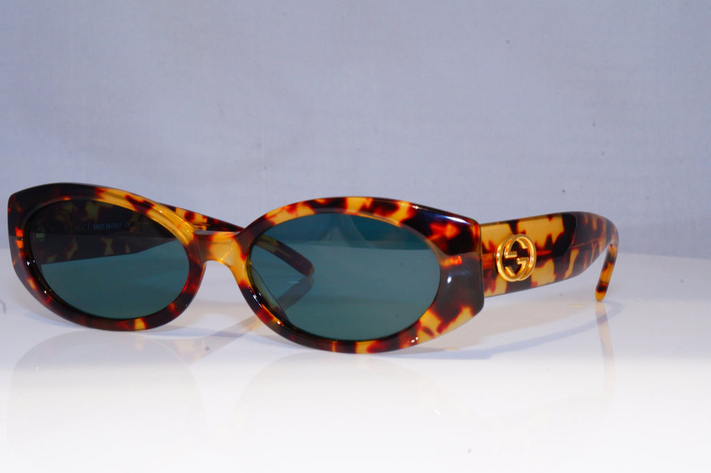 GUCCI Womens Vintage Designer Sunglasses Brown Rectangle GG 2196 02Y 19141