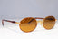 RAY-BAN Mens Womens Vintage 1990 Designer Sunglasses Gold Oval W2543 BRN 20317
