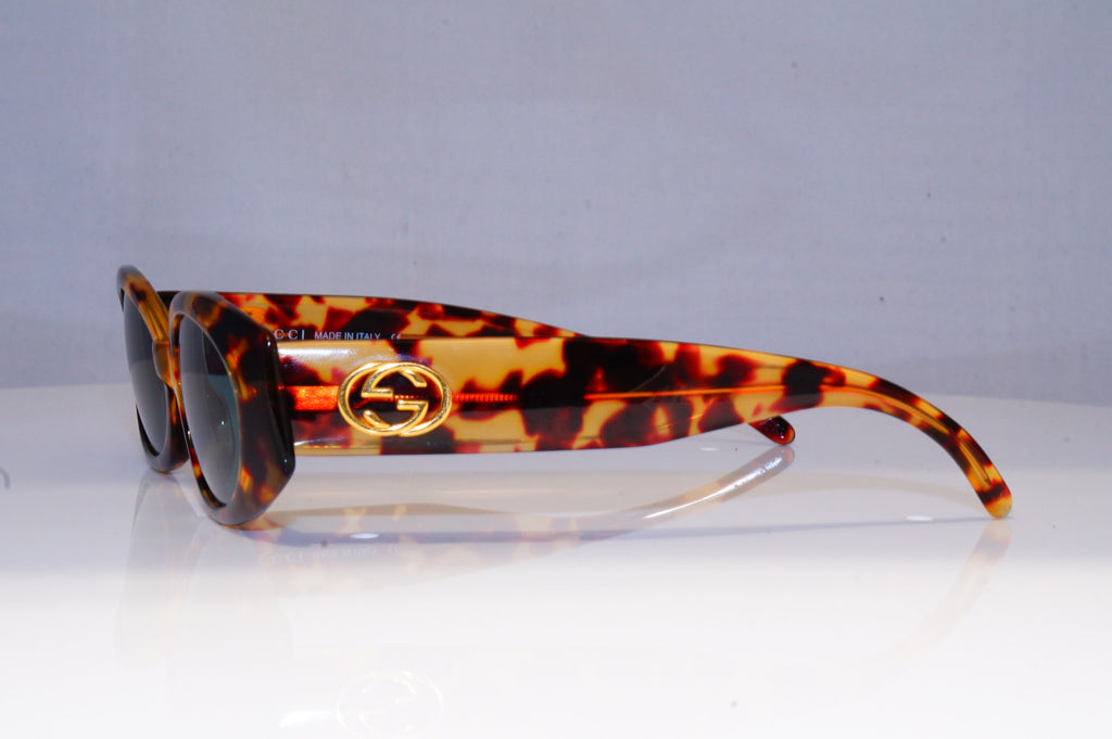 GUCCI Womens Vintage Designer Sunglasses Brown Rectangle GG 2196 02Y 19141