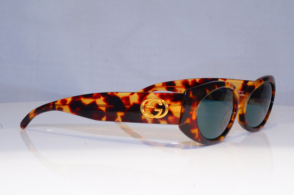 GUCCI Womens Vintage Designer Sunglasses Brown Rectangle GG 2196 02Y 19141