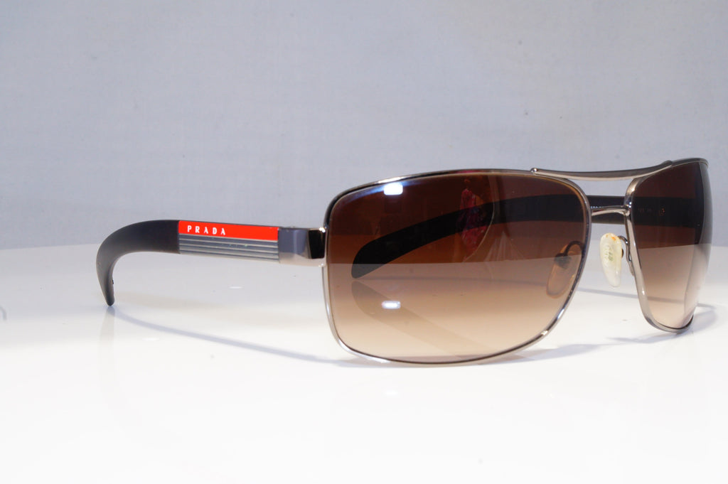 PRADA Mens Designer Sunglasses Brown Rectangle SPS 54I 5AV-6S1 20303