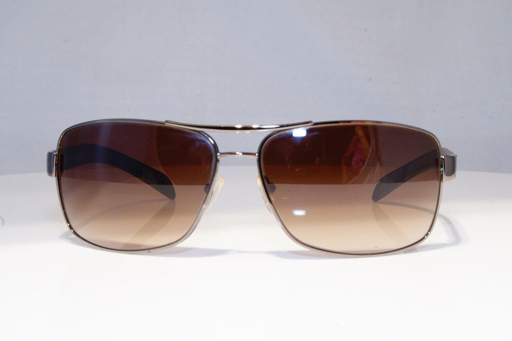 PRADA Mens Designer Sunglasses Brown Rectangle SPS 54I 5AV-6S1 20303