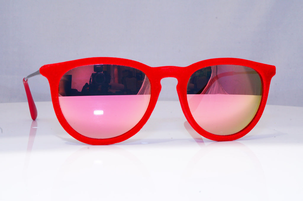 RAY-BAN Womens Mirror Designer Sunglasses Red VELVET ERIKA RB 4121 6076/6Q 16574