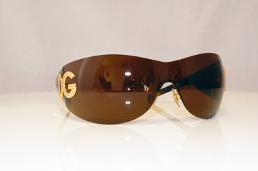 DOLCE & GABBANA Womens Diamante Designer Sunglasses Shield DG 6036 502/73 17188