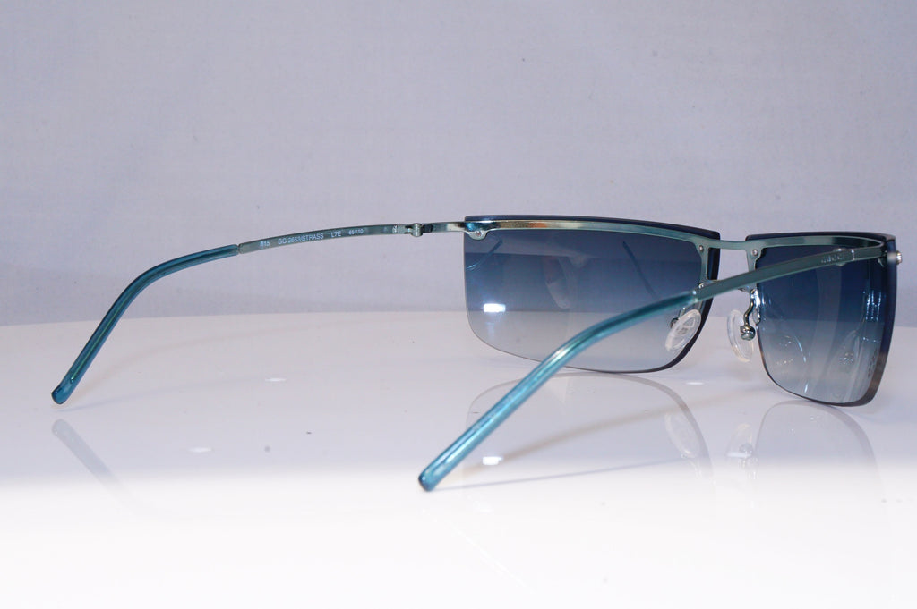 GUCCI Mens Womens Diamante Vintage Designer Sunglasses TEAL GG 2653 L7E 21460