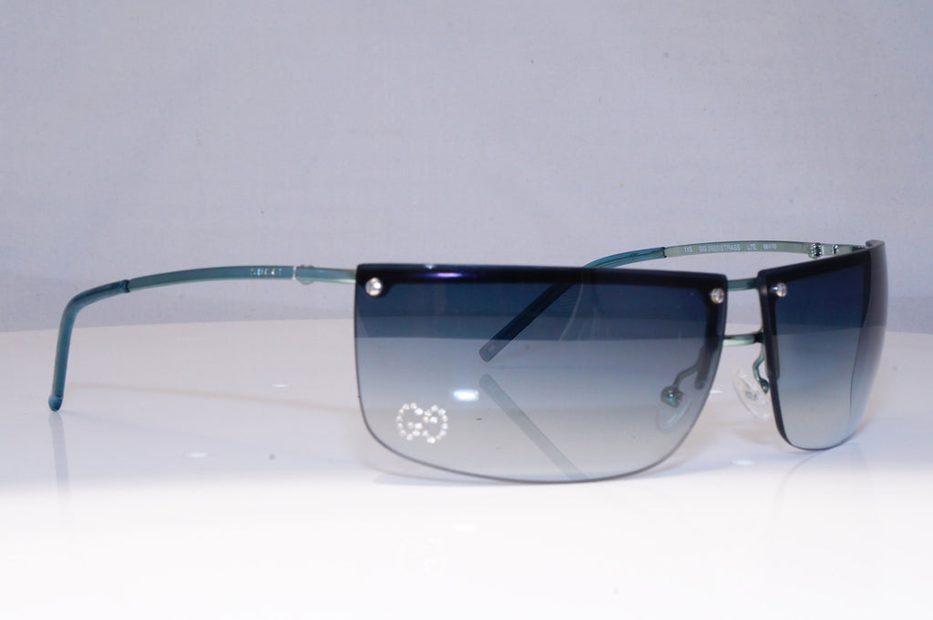 GUCCI Mens Womens Diamante Vintage Designer Sunglasses TEAL GG 2653 L7E 21460