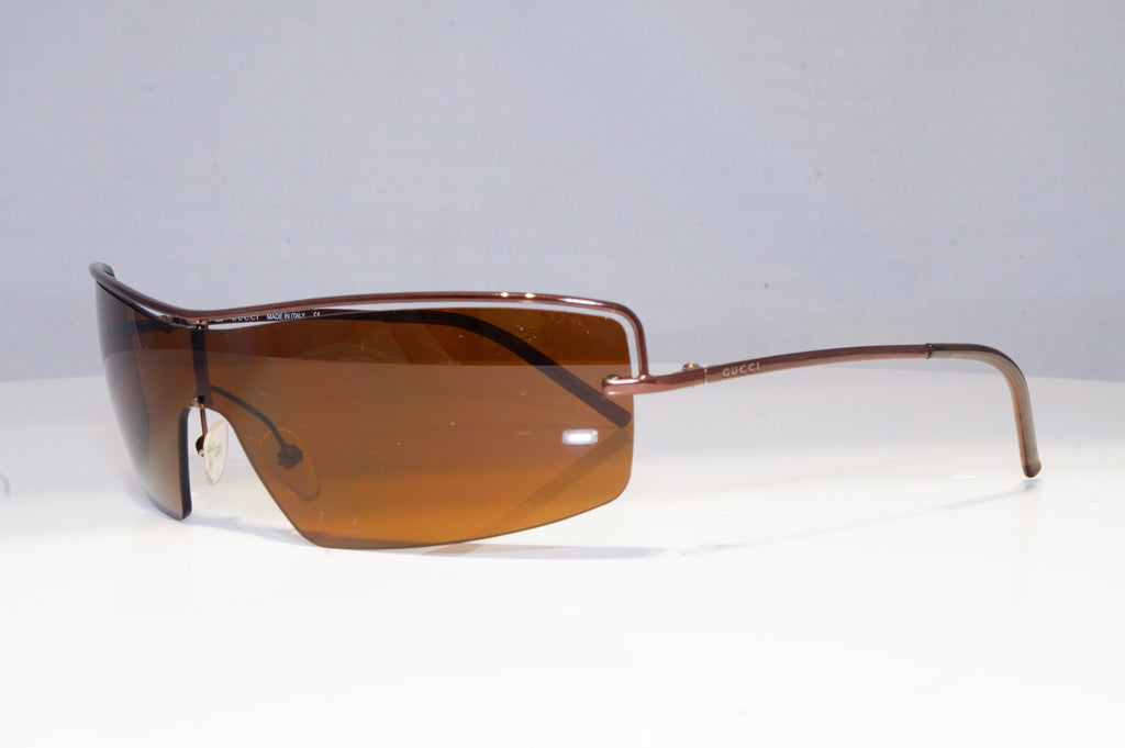 GUCCI Mens Vintage 1990 Designer Sunglasses Brown Shield GG 2683 T6T 20287