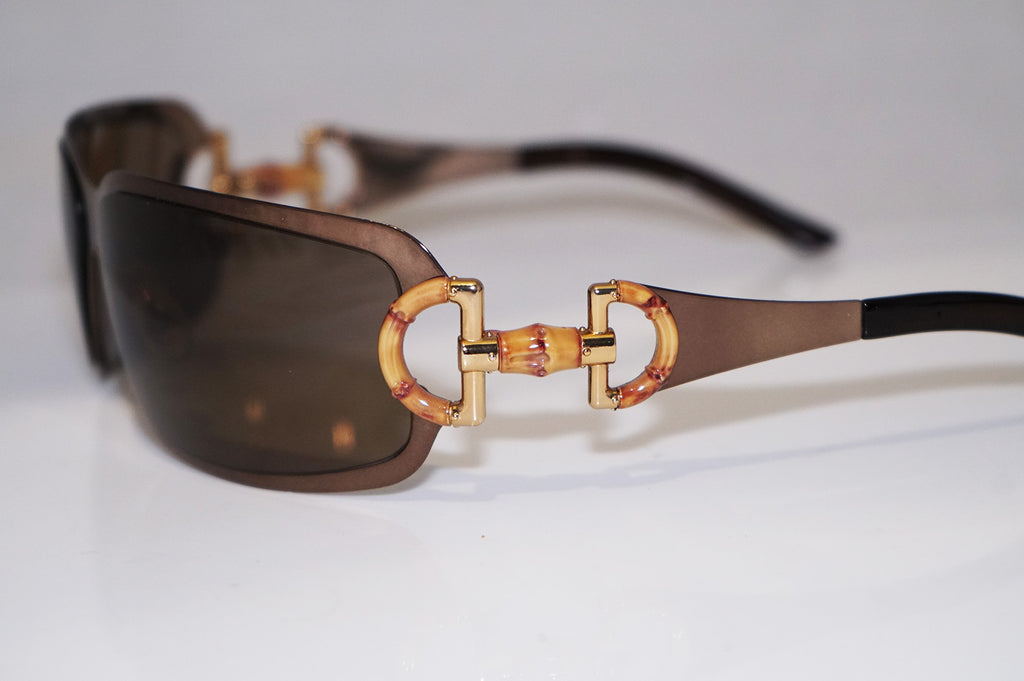 GUCCI Mens Unisex Designer Bamboo Sunglasses Brown Wrap GG 2796 ONR6J 13551