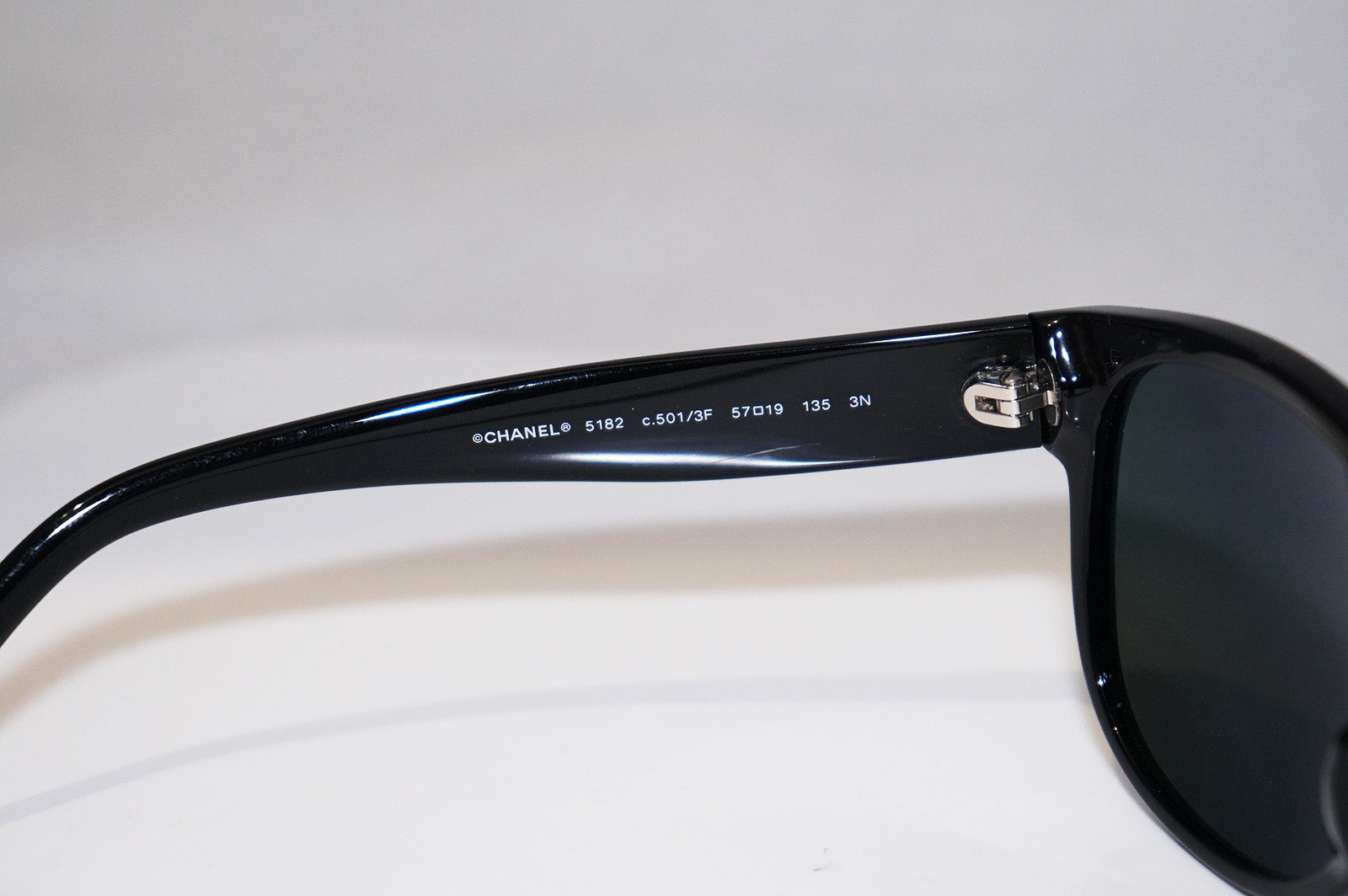 CHANEL 5242-A c.501/3F Cocomark Sunglasses Black Silver Tweed Plastic  Womens 347