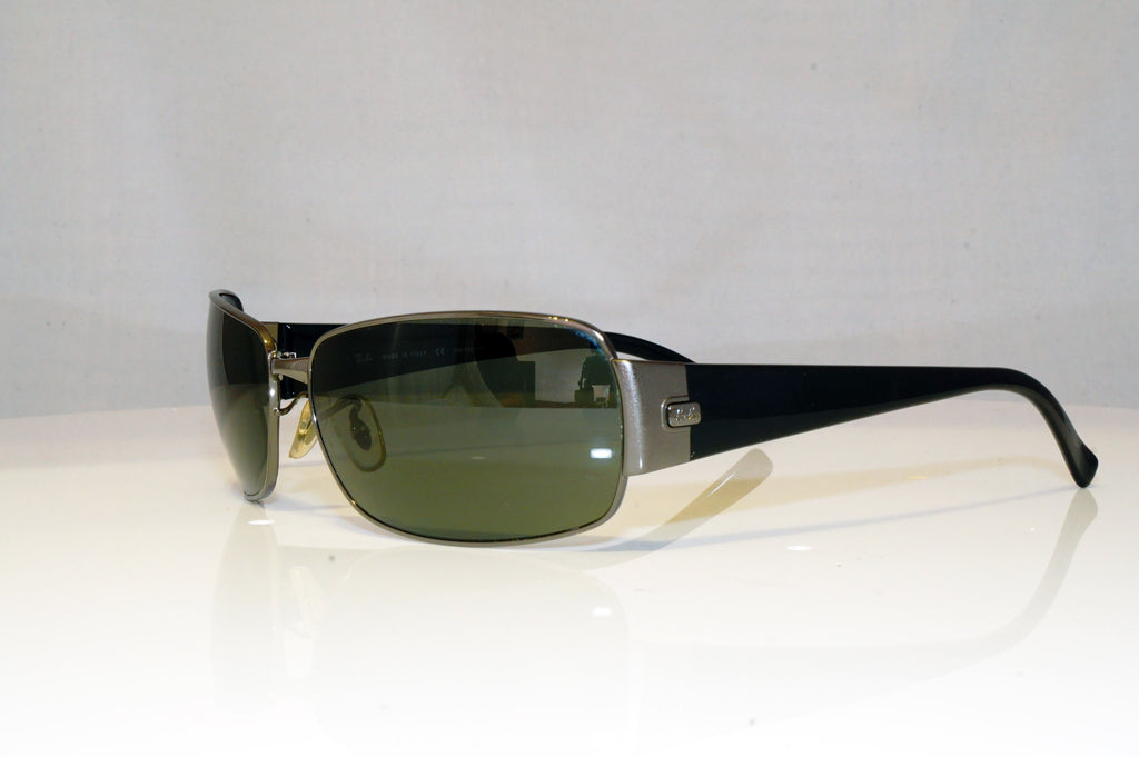 RAY-BAN Mens Polarized Designer Sunglasses Silver Wrap RB 3332 004/58 17172