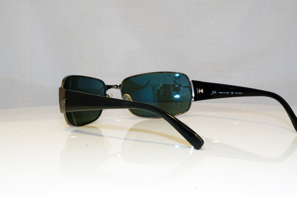 RAY-BAN Mens Polarized Designer Sunglasses Silver Wrap RB 3332 004/58 17172