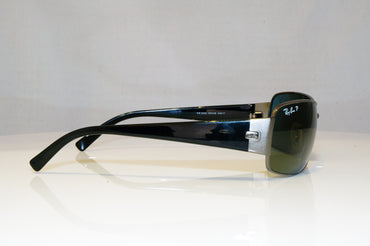 RAY-BAN Mens Polarized Designer Sunglasses Silver Wrap RB 3332 004/58 17172