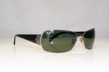 RAY-BAN Mens Polarized Designer Sunglasses Silver Wrap RB 3332 004/58 17172
