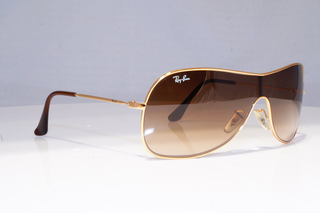 RAY-BAN Mens Designer Sunglasses Gold Shield RB 3211 001/13 20293