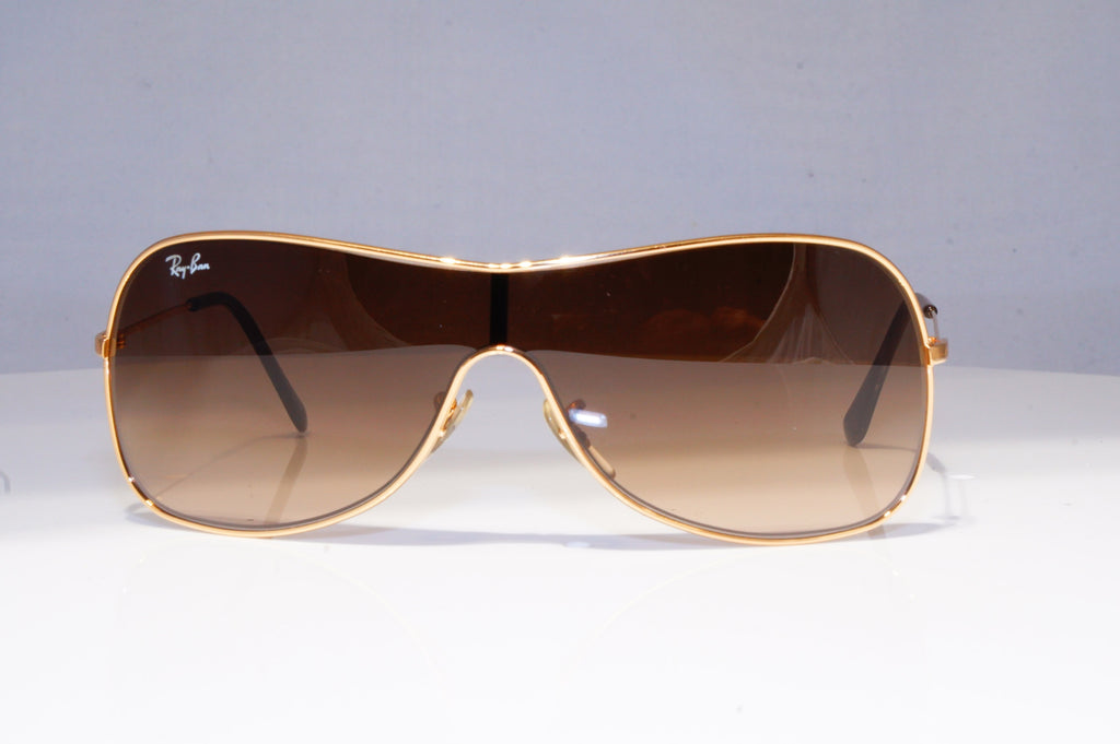 RAY-BAN Mens Designer Sunglasses Gold Shield RB 3211 001/13 20293