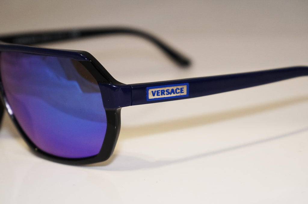 VERSACE Mens Designer Flash Mirror Sunglasses Blue Aviator MOD 4197 908 87 10526