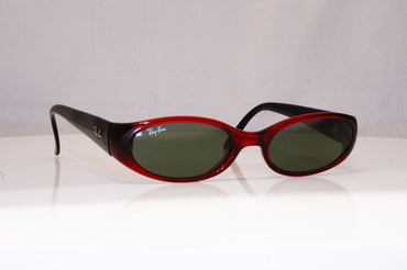 RAY-BAN Womens Vintage 1990 Designer Sunglasses Red Rectangle RB 2128 937 18186