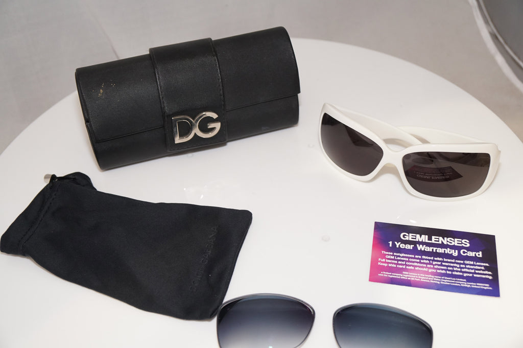 DOLCE & GABBANA Womens Diamante Designer Sunglasses White DG 6042 508/8G 15773