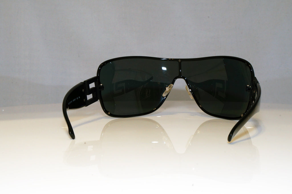 VERSACE Womens Diamante Designer Sunglasses Black Shield 2072-B 1009/87 17178