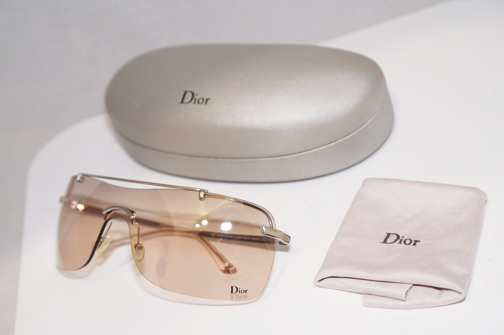 DIOR Vintage Womens Designer Sunglasses Silver Shield AIR 2 AURFL 14552