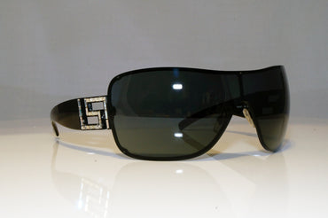 VERSACE Womens Diamante Designer Sunglasses Black Shield 2072-B 1009/87 17178